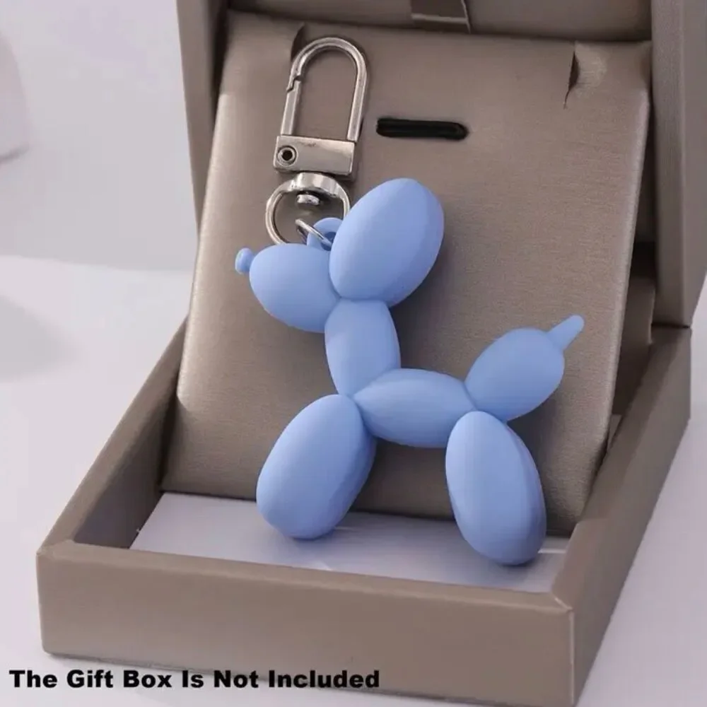 NWT Purple & Silver Metal Trendy Laser Art Balloon Dog Puppy Colorful Keychain